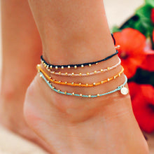 Load image into Gallery viewer, Gold Stitched Beaded Anklet
